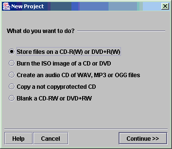 CD-Type selection